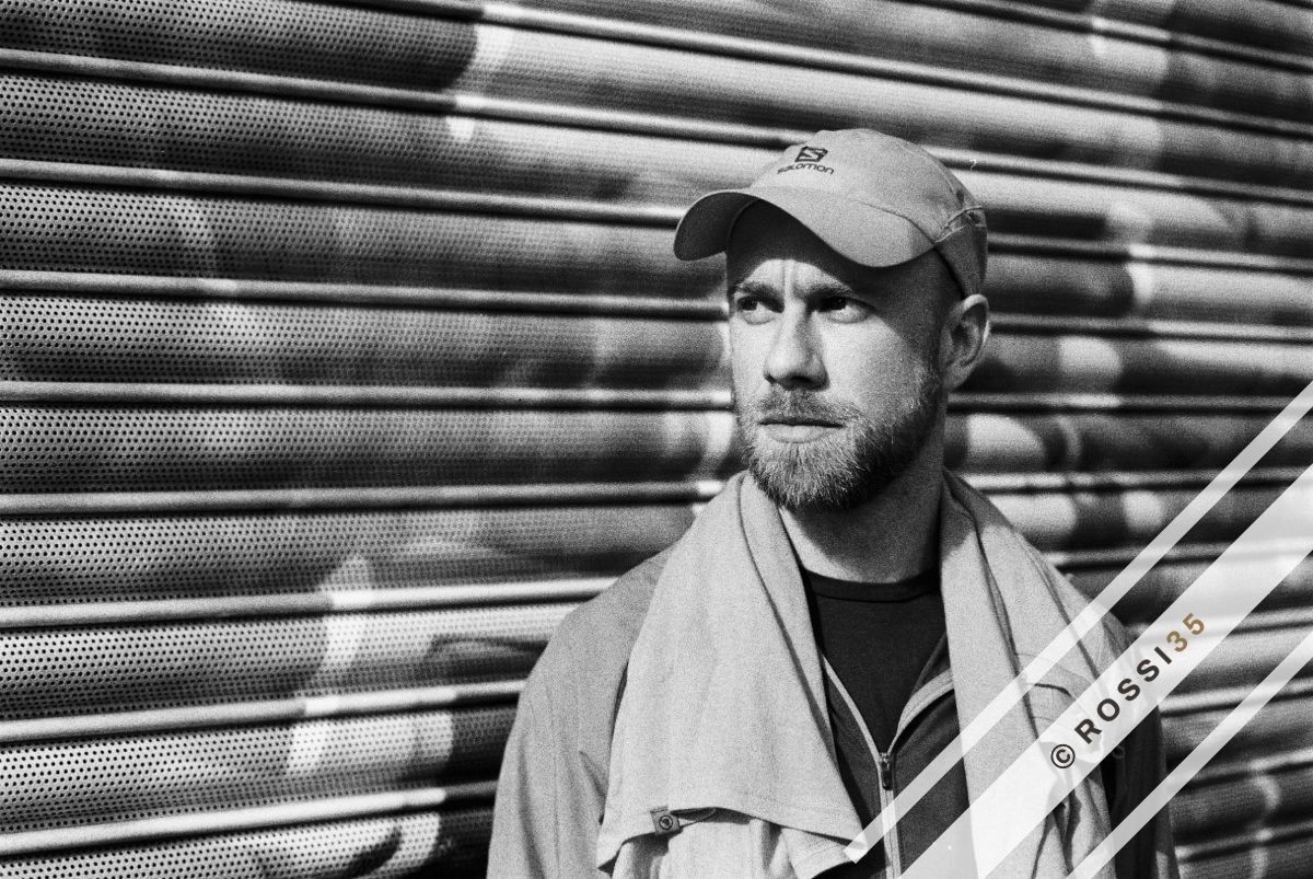 Black and white street portrait