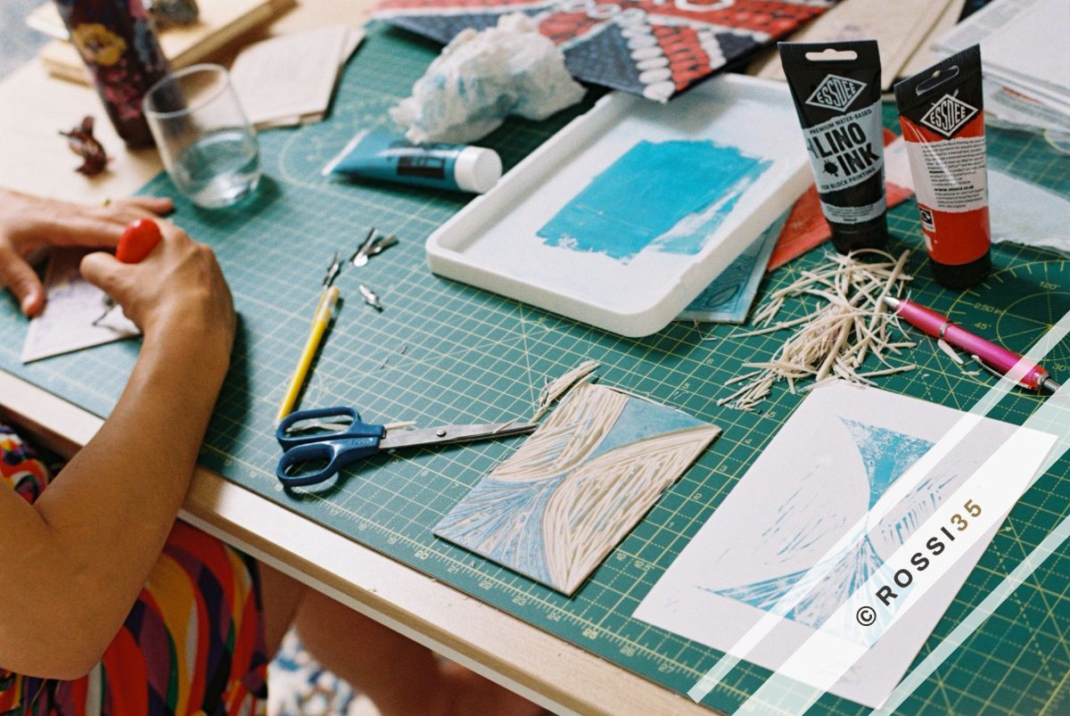 Lino printing workshop
